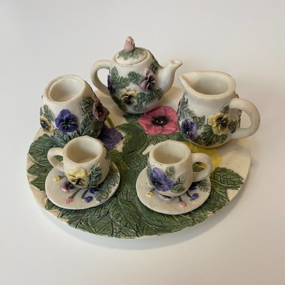Pansy Miniature Tea Set - Picture 1 of 16